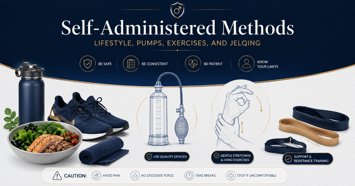 Pelvic floor exercises and lifestyle changes for male sexual health