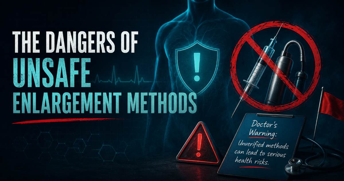 Dangers of unsafe penile enlargement methods