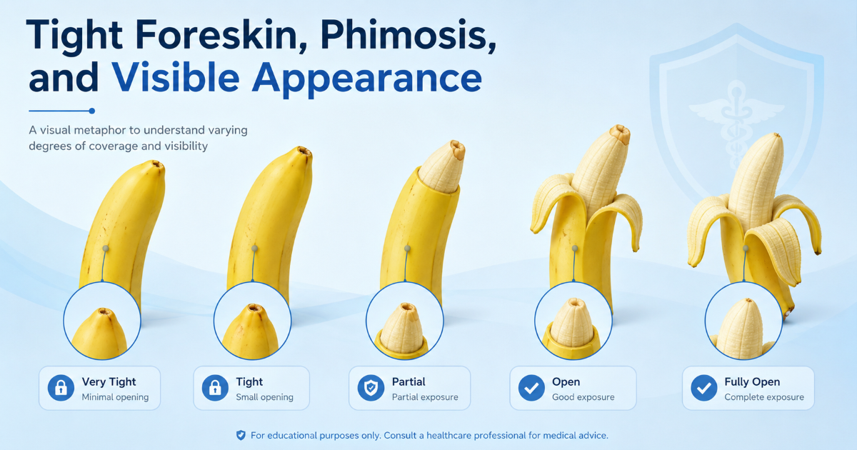 Tight foreskin and penis size perception
