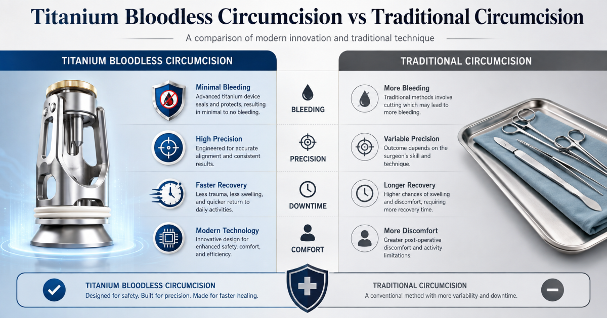 Bloodless circumcision device-assisted technique comparison