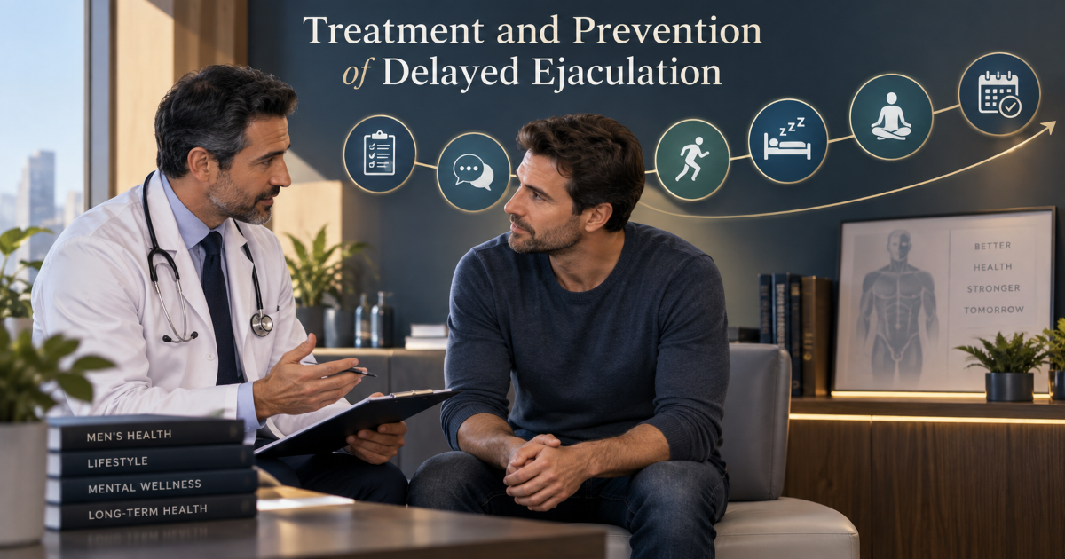Treatment planning for delayed ejaculation based on medical history and underlying cause