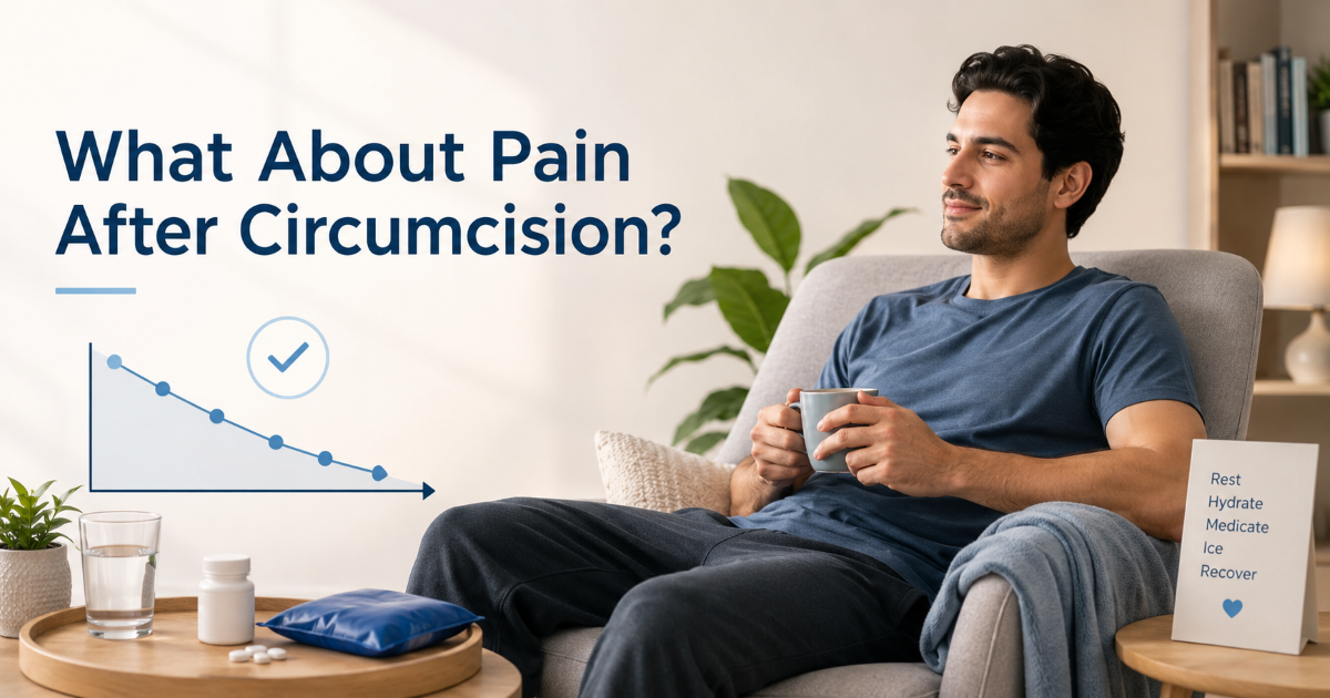 Pain after adult circumcision and wound care