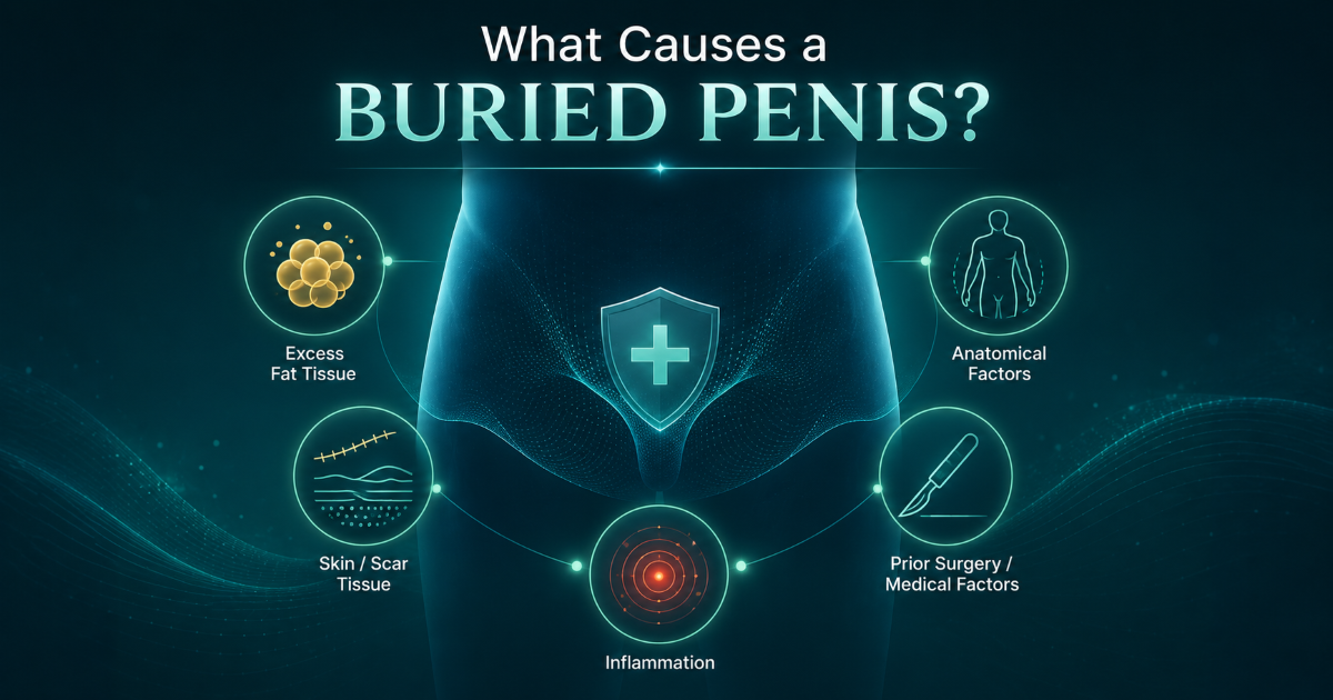 Buried penis treatment planning steps