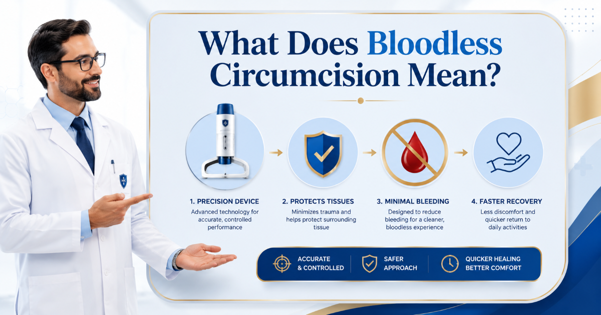 Bloodless circumcision compared with traditional circumcision