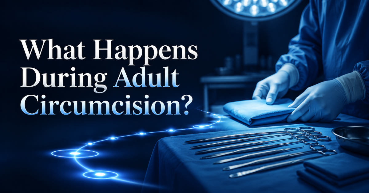Adult circumcision procedure steps