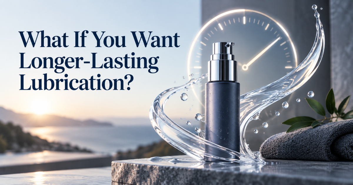 Longer-lasting lubricant decision guide comparing water-based reapplication and silicone-based glide