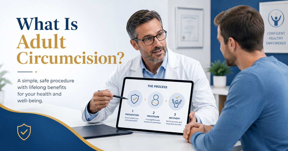 What is adult circumcision and foreskin removal