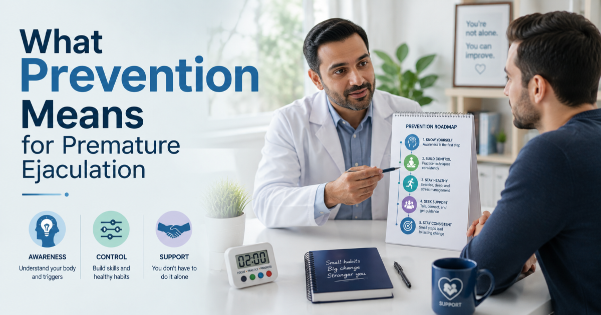 Premature ejaculation prevention focused on better control fewer recurring episodes and cause-based management