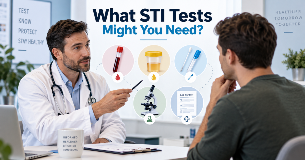 STI testing options including chlamydia gonorrhea HIV syphilis herpes and hepatitis based on exposure and timing