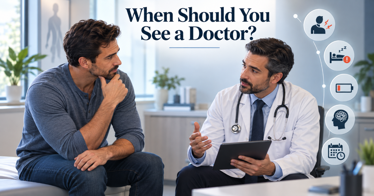 Men's health consultation visual for persistent changes in sensation erectile dysfunction pain or anxiety during intimacy