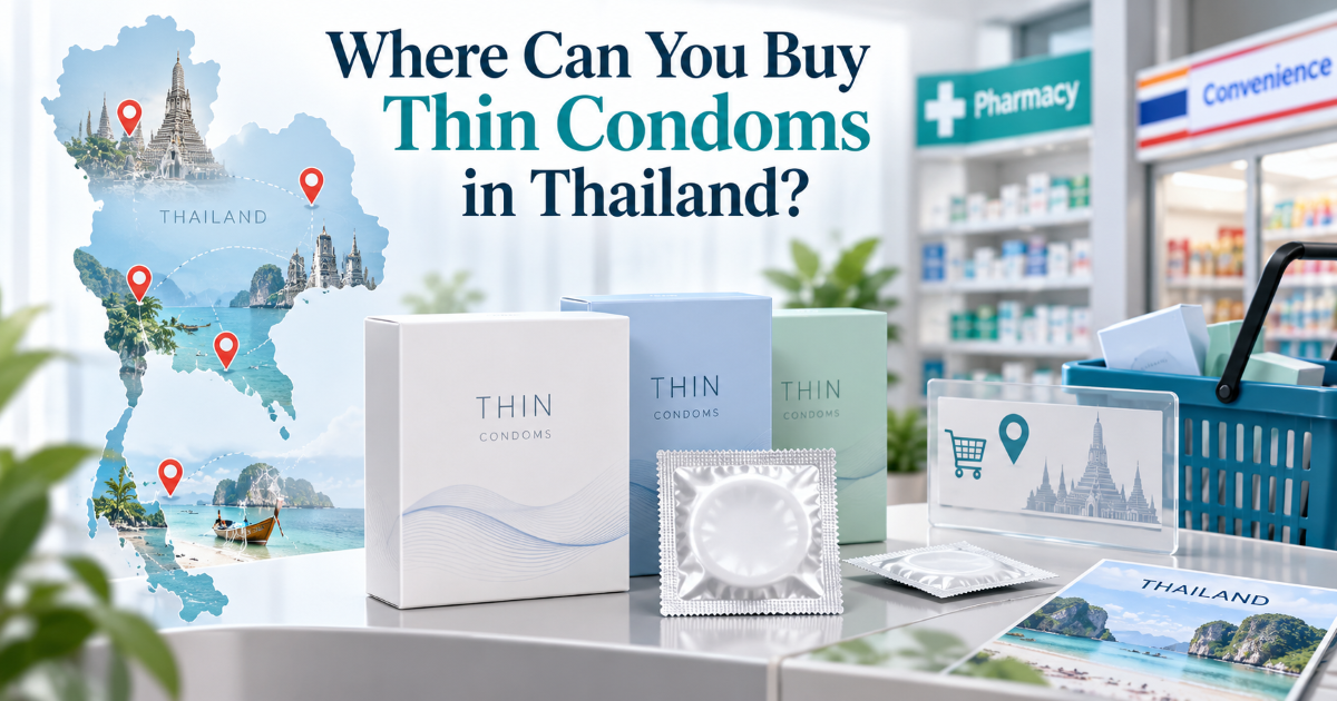 Thin condom buying options in Thailand including convenience stores pharmacies health stores and official online retailers