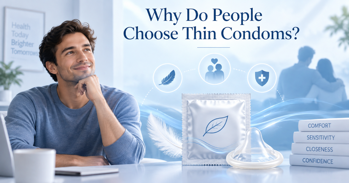 Comparison of thin condoms and regular condoms focusing on sensation fit safety and correct use