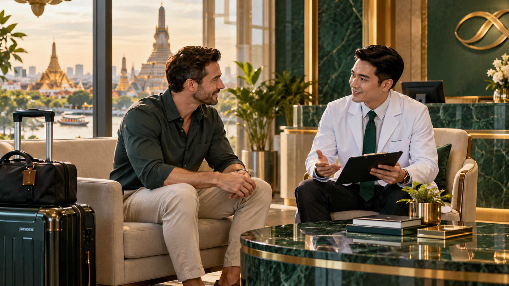 Dr. Beer in consultation at Eternity Clinic